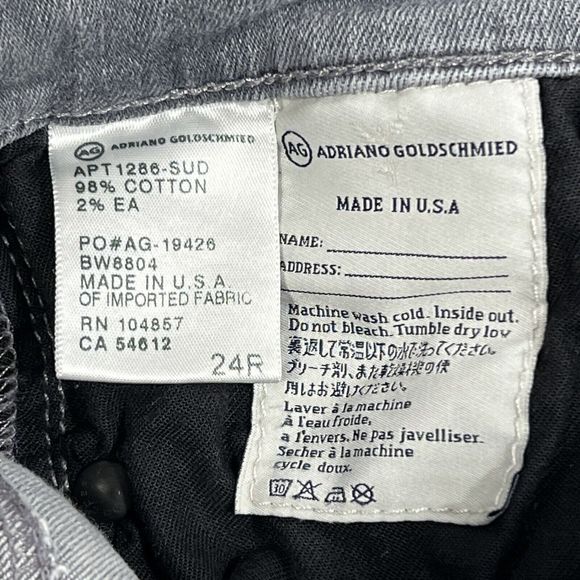 AG Adriano Goldschmied Jeans Womens 24R The Stevie Ankle Slim Straight Cropped - Picture 12 of 16